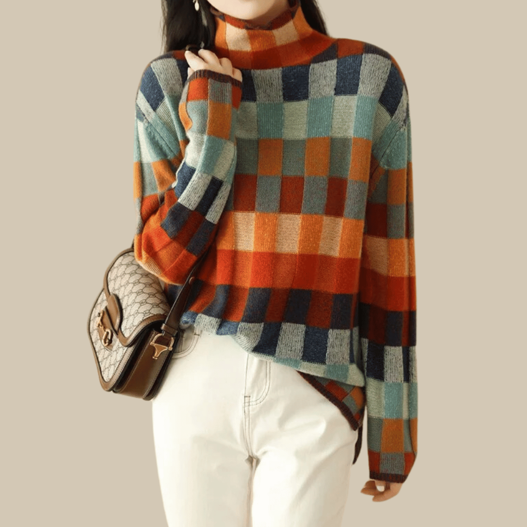 Comfortable color block sweater with a casual design