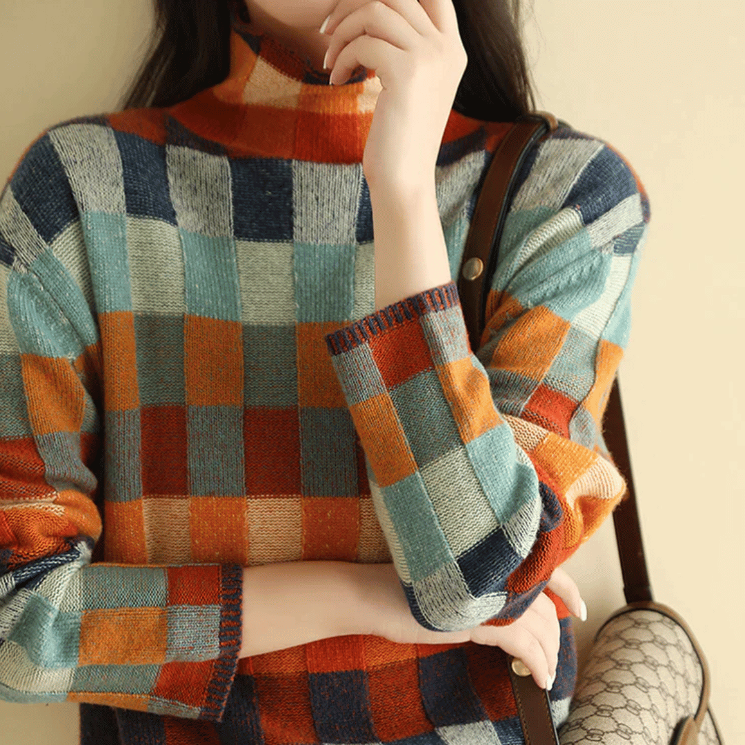 Comfortable color block sweater with a casual design