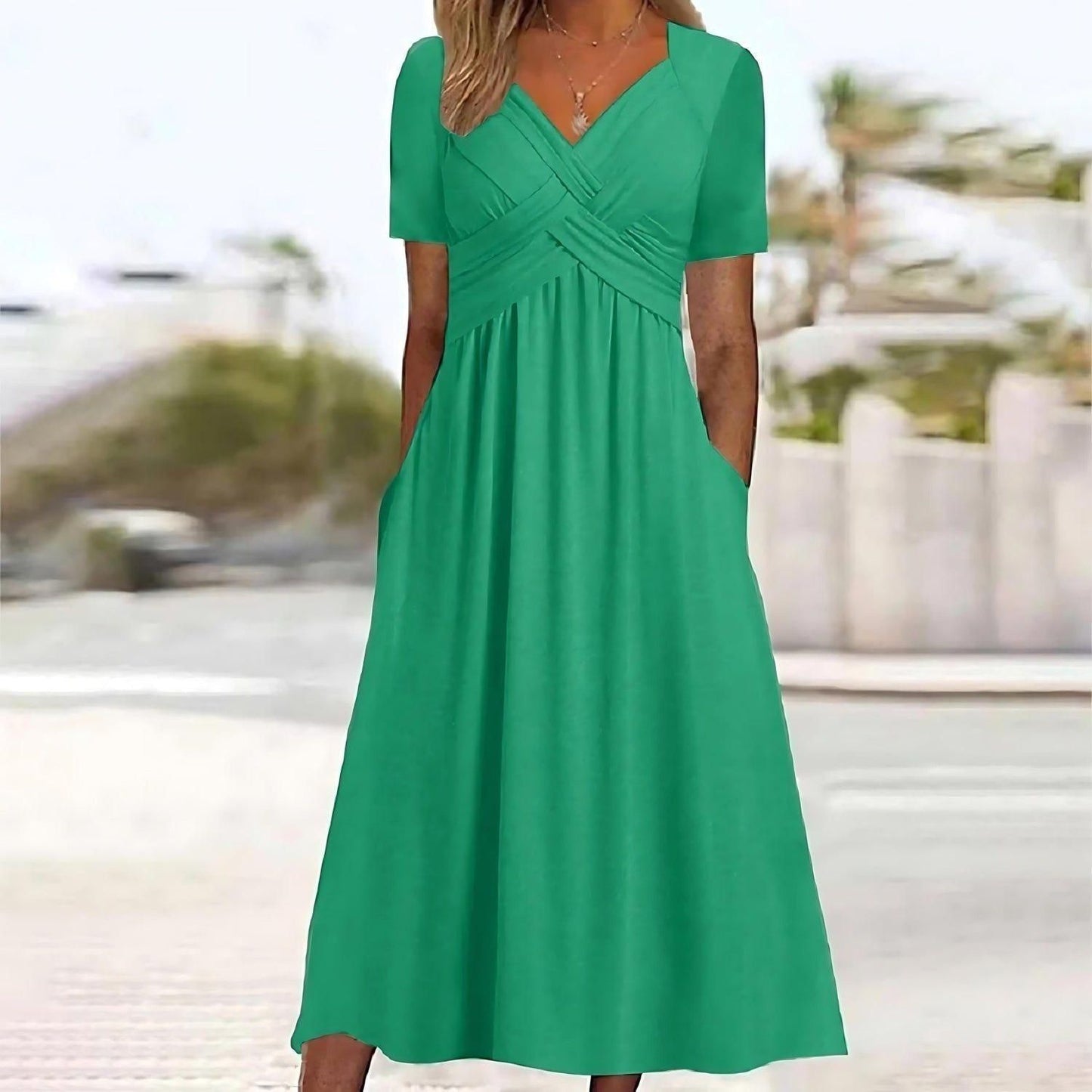 Samira | Elegant Tummy Cover Midi Dress