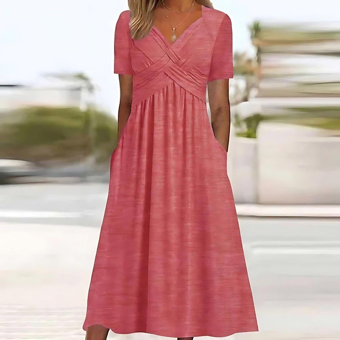 Samira | Elegant Tummy Cover Midi Dress