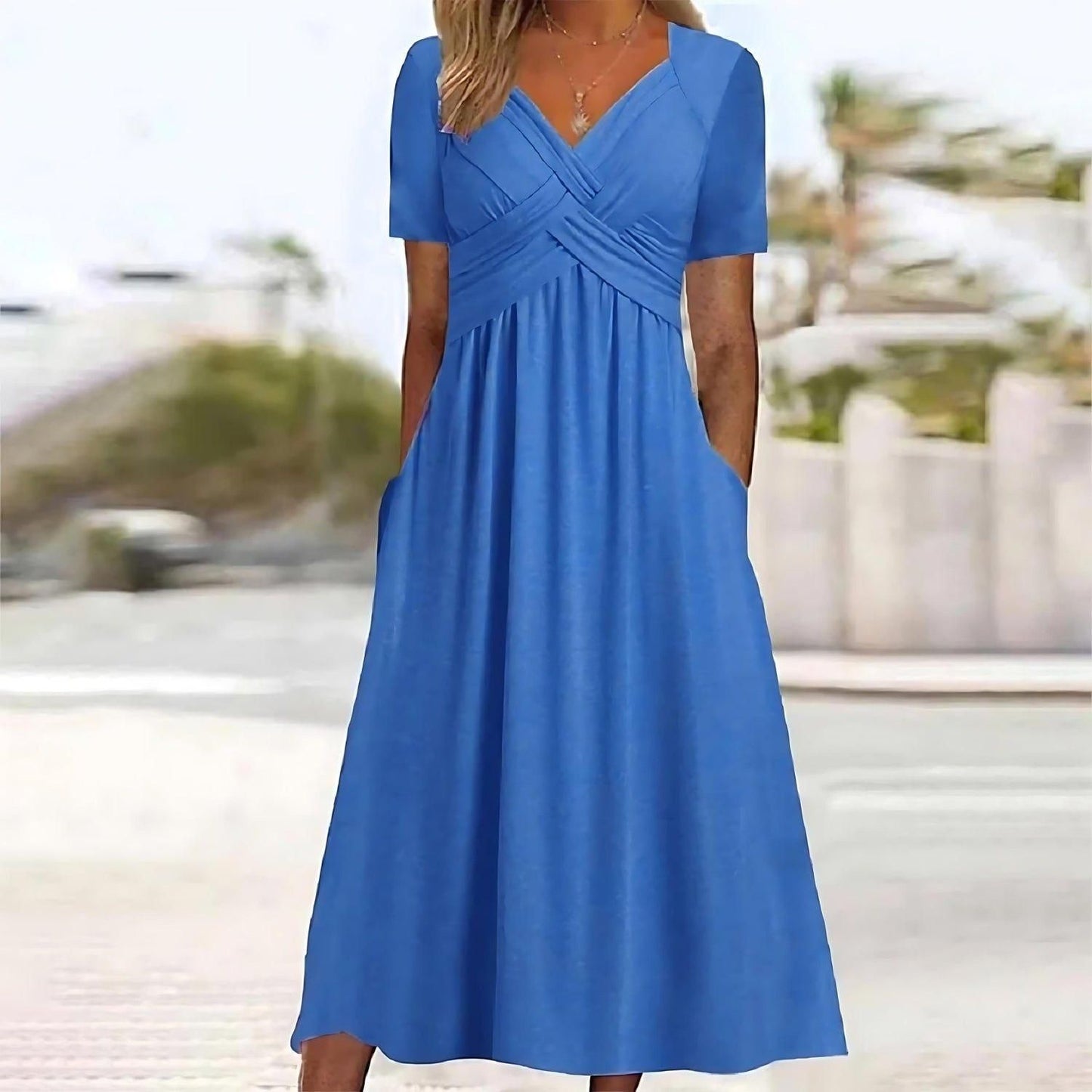 Samira | Elegant Tummy Cover Midi Dress