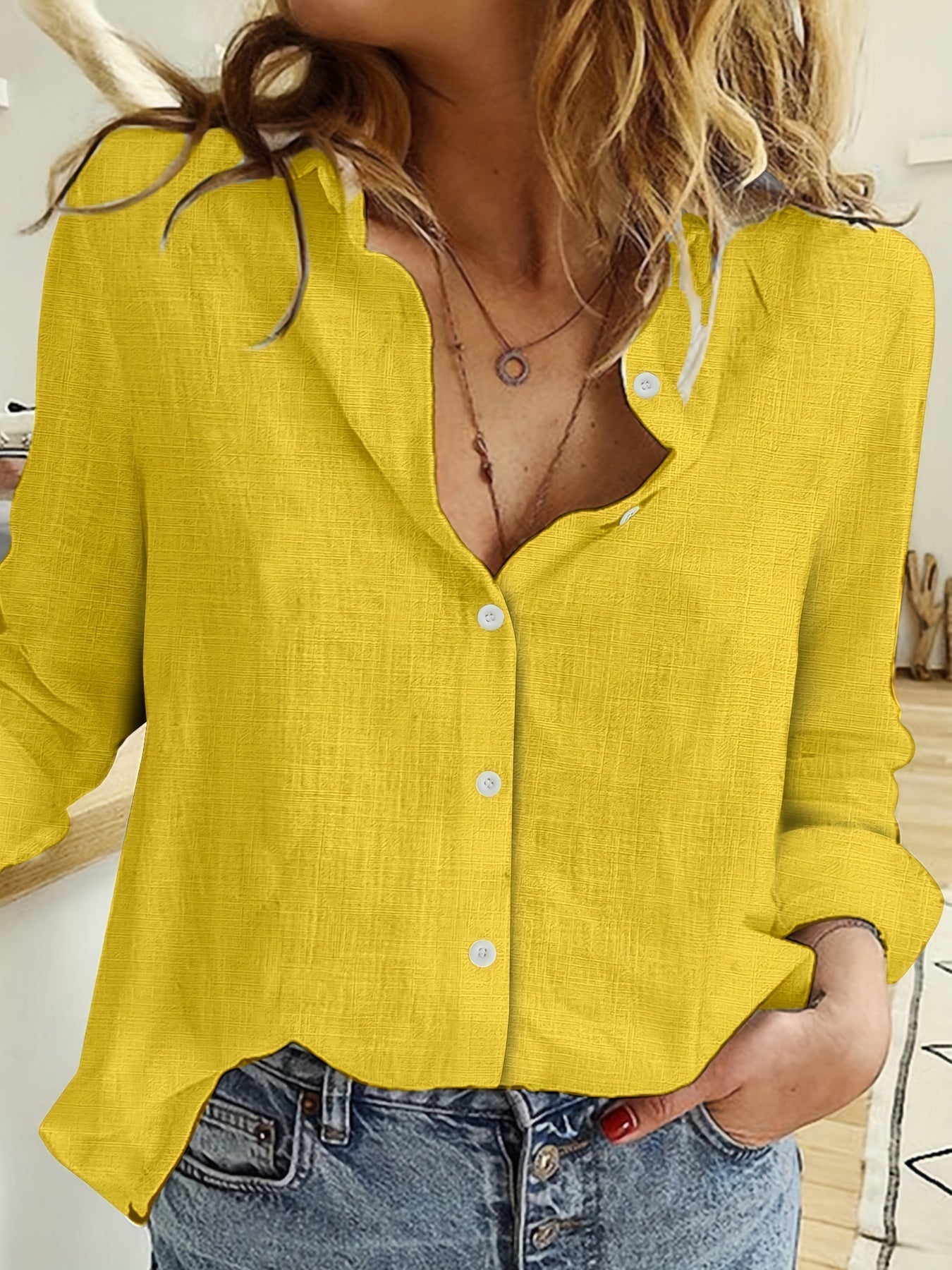 Florine | Linen Sunset Button-Down