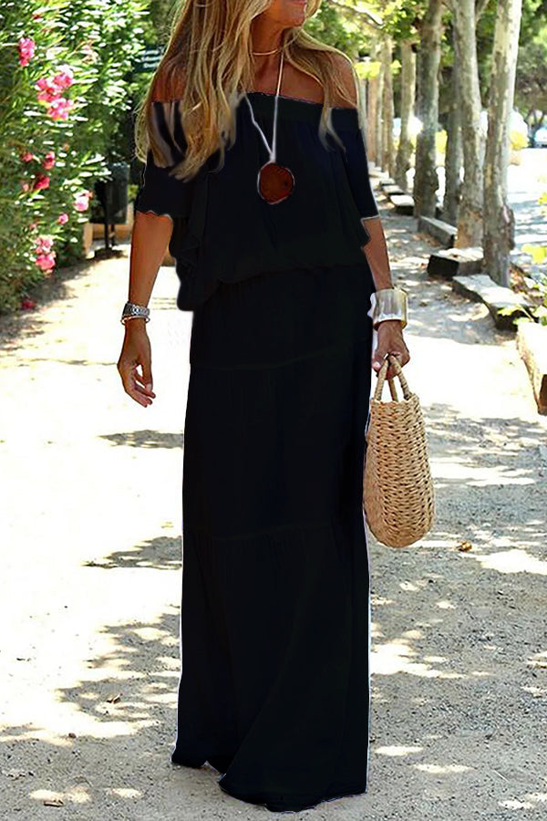 Amanda | Casual Off-Shoulder Beach Maxi Dress