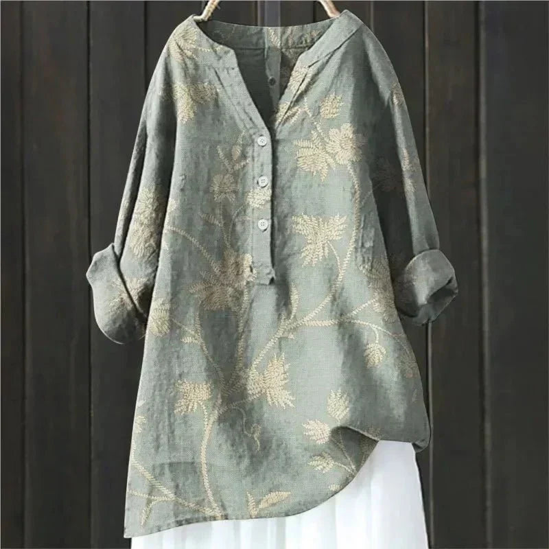 ZARA - CHIC BLOUSE WITH FLORAL ACCENTS