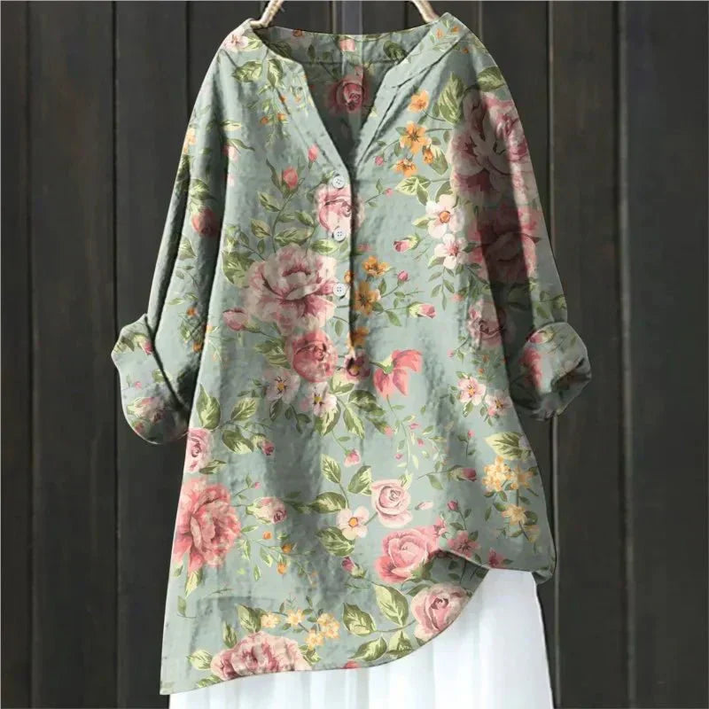 ZARA - CHIC BLOUSE WITH FLORAL ACCENTS