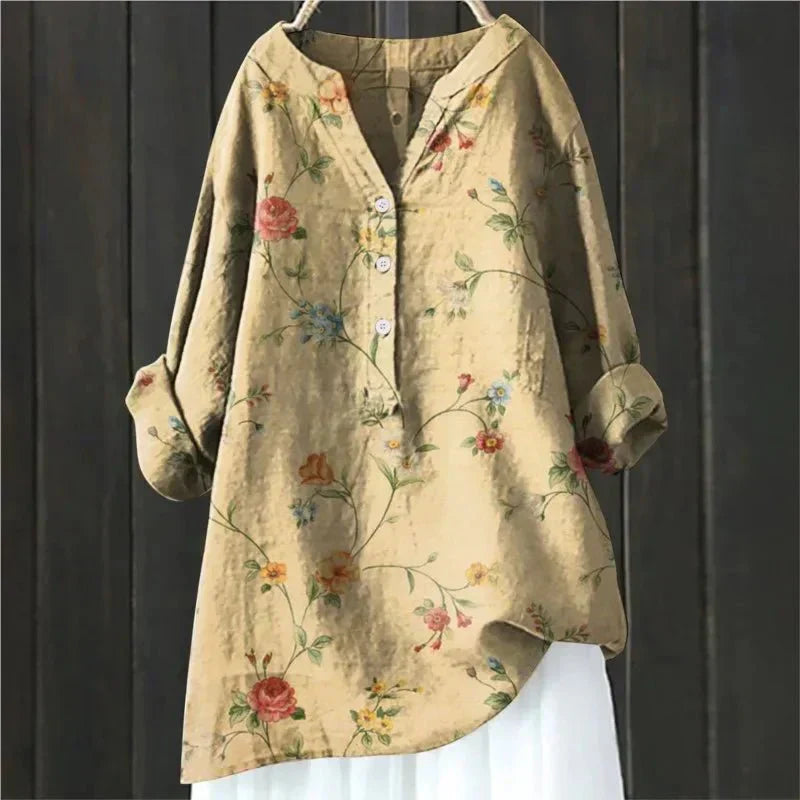 ZARA - CHIC BLOUSE WITH FLORAL ACCENTS