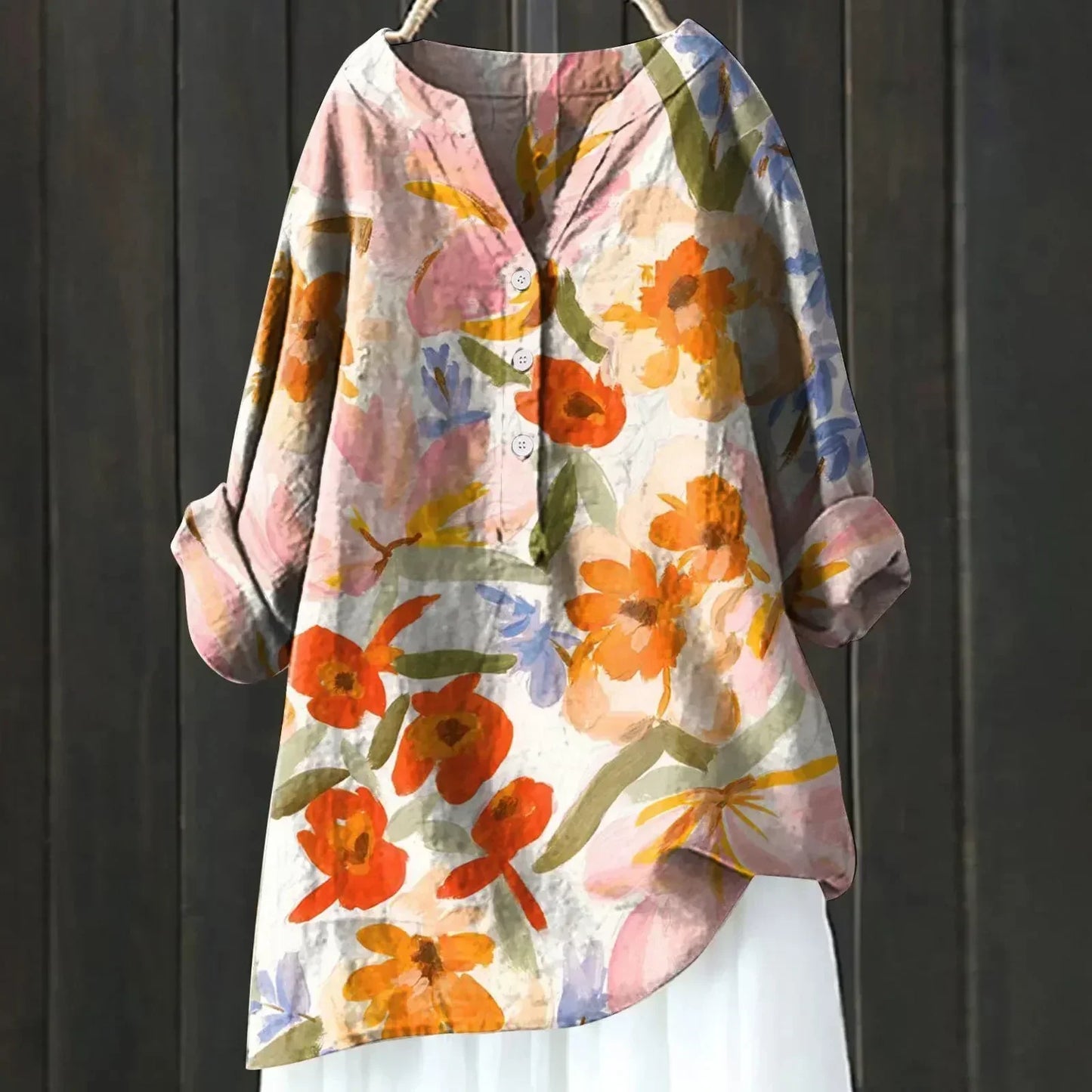 ZARA - CHIC BLOUSE WITH FLORAL ACCENTS