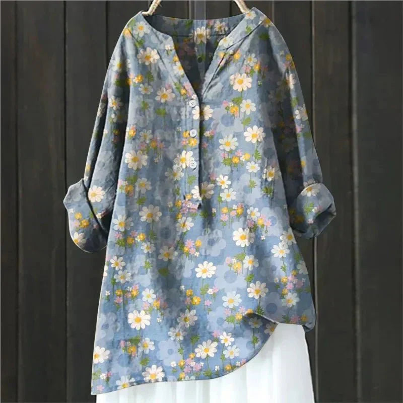 ZARA - CHIC BLOUSE WITH FLORAL ACCENTS