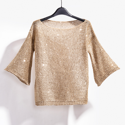 Glamorous sequin sweater for winter fashion