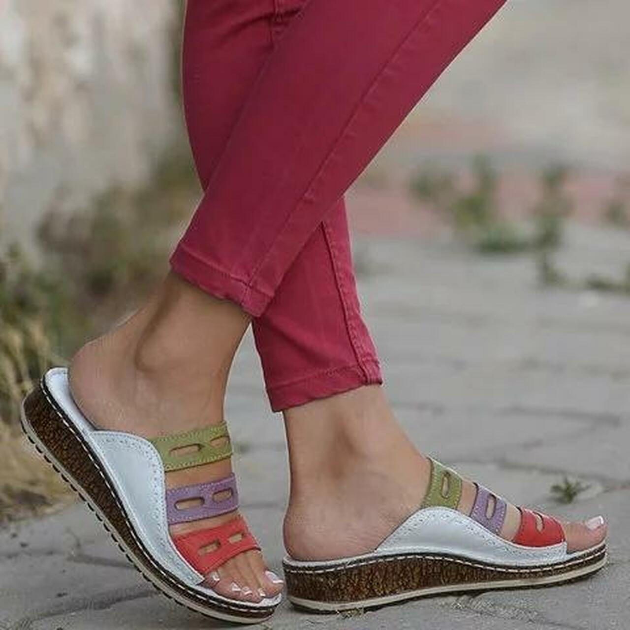 Sophia | Comfortable Supportive Tricolor Sandals for Women