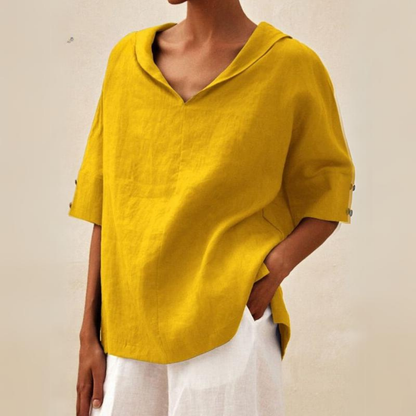 Sabine | Women's V-Neck Casual Linen Shirt