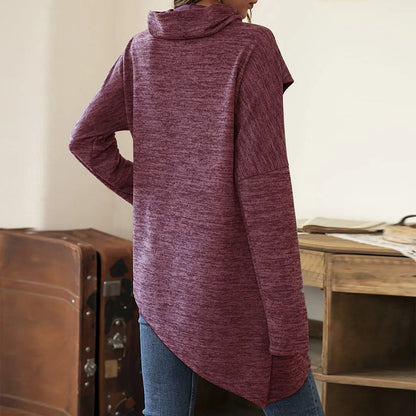 AsymWrap Cozy Tunic Pullover