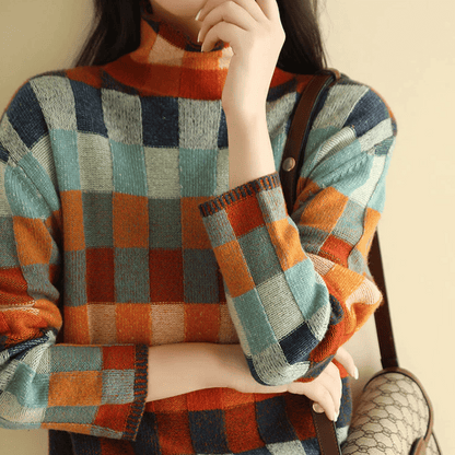 Comfortable color block sweater with a casual design