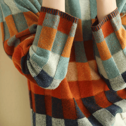 Comfortable color block sweater with a casual design