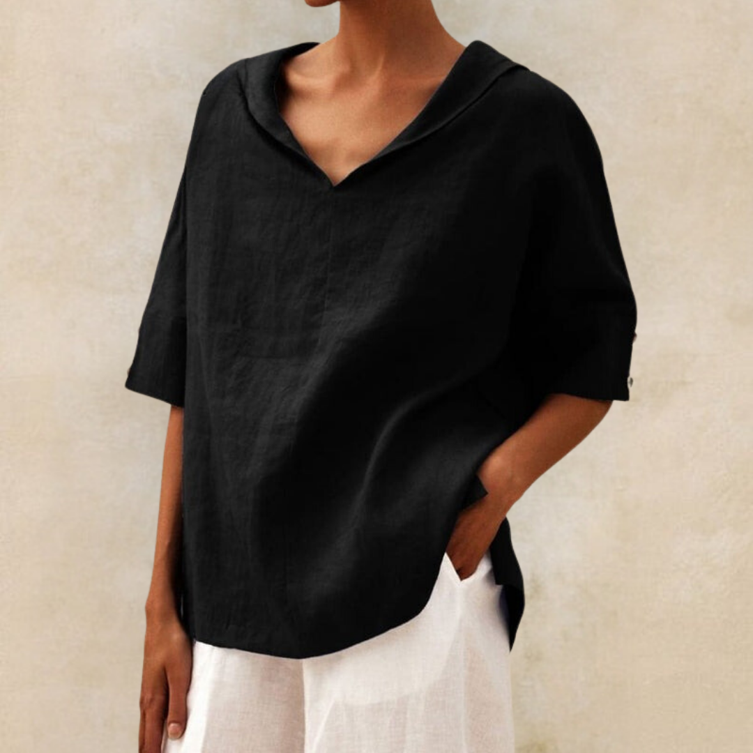 Sabine | Women's V-Neck Casual Linen Shirt