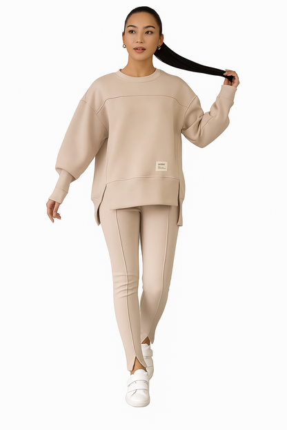 Sweater and leggings set modern and comfortable for women