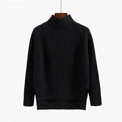 Lynette | Cozy Rib-Knit High Neck Sweater
