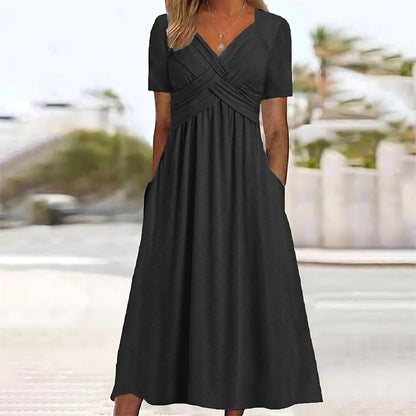 Samira | Elegant Tummy Cover Midi Dress