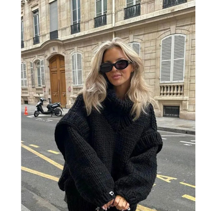 Erenabaji | Ladies oversized knit sweater | Warmth