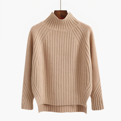 Lynette | Cozy Rib-Knit High Neck Sweater