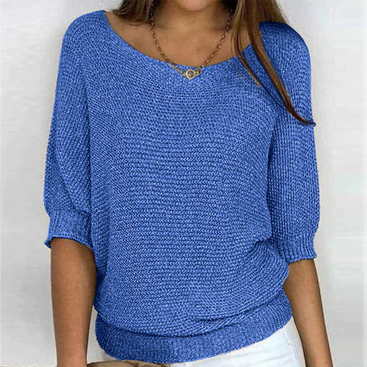 Sweater in a two -tone design for women with comfortable comfort