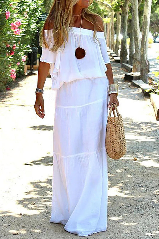 Amanda | Casual Off-Shoulder Beach Maxi Dress