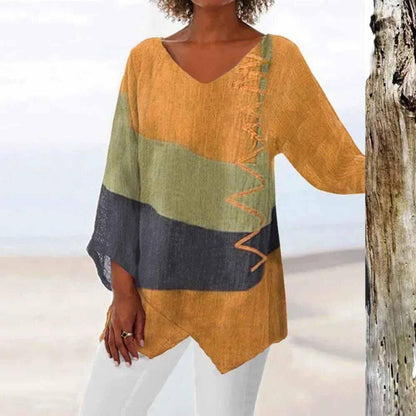Leona | Tri-Color Shirt with Tummy Coverage
