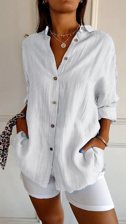 Mila | Elegant shirt with pleated style