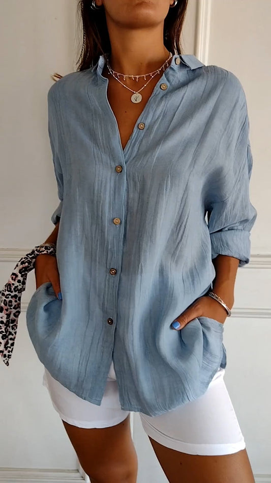 Mila | Elegant shirt with pleated style