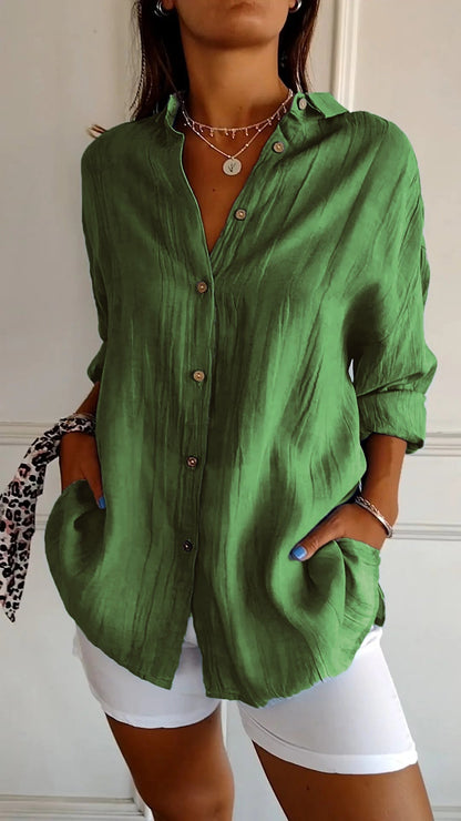 Mila | Elegant shirt with pleated style
