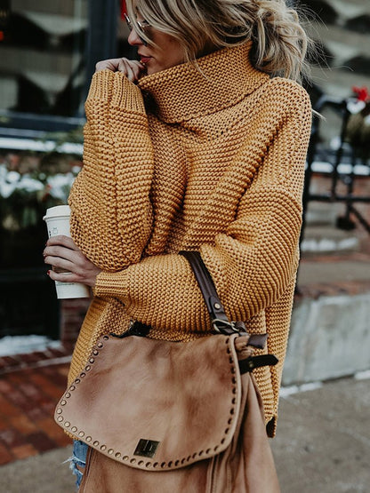 Thick turtleneck sweater for women