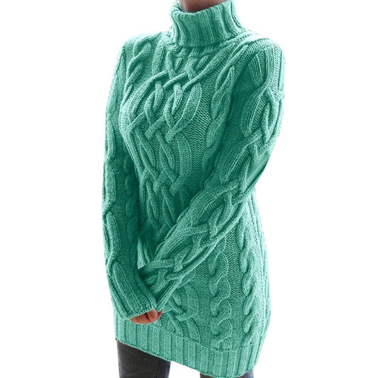 Stay warm and cozy with this stylish knitting dress